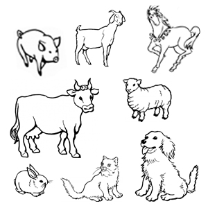 desene de colorat animale domestice